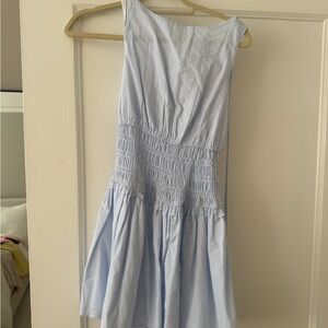 Princess Polly Light Blue Striped Mini Dress